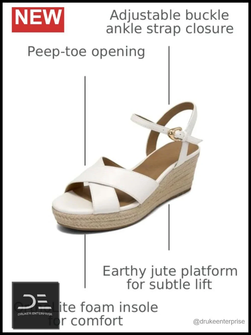 Aerosoles Women's Espadrille Wedge Sandals, Ankle Strap, OrthoLite, Slip